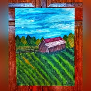 Barn Oil Painting